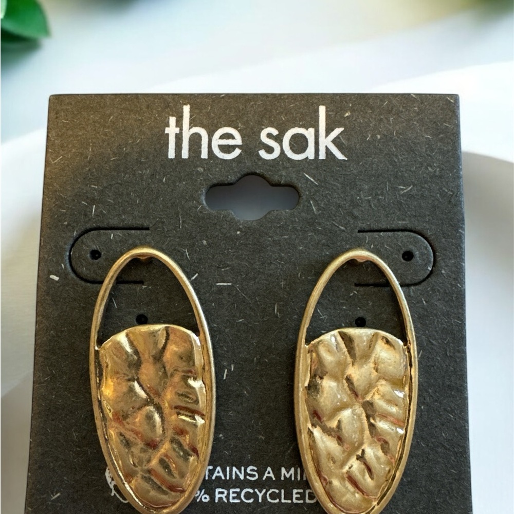 The Sak Gold Oval Earrings